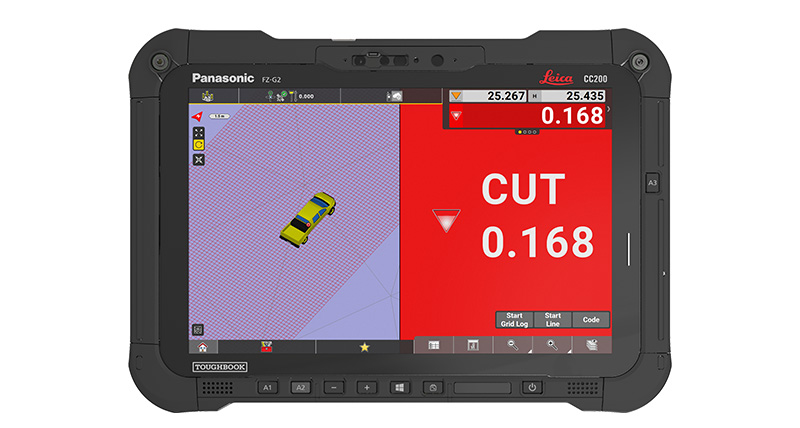 Leica iCON CC200 field controller with iCON site software with the foreman solution.